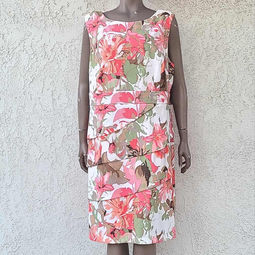 Sleeveless Floral Tiered Dress